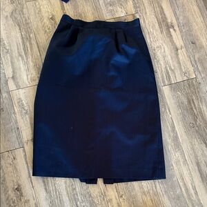 Vintage Women's Navy Pencil Skirt